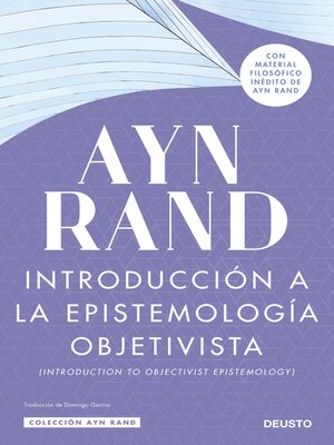 Introducción a la epistemología objetivista - ebook